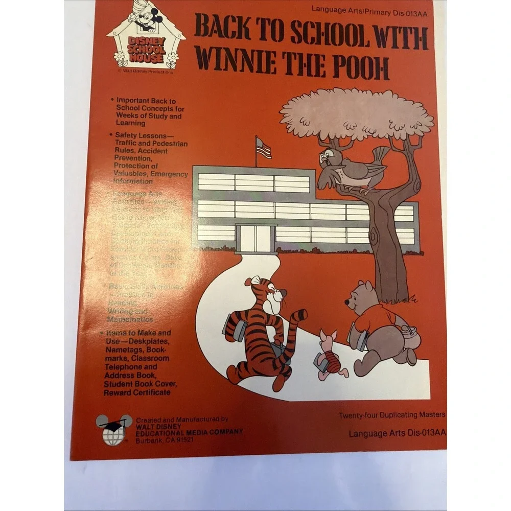 Disney School House Back To School With Winnie The Pooh Language Arts Dis 013AA